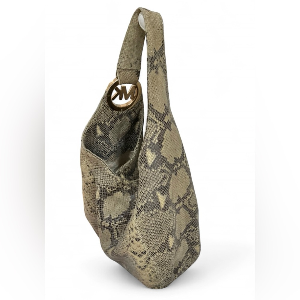 MICHAEL KORS Large Fulton Hobo Boho Python Snake … - image 7